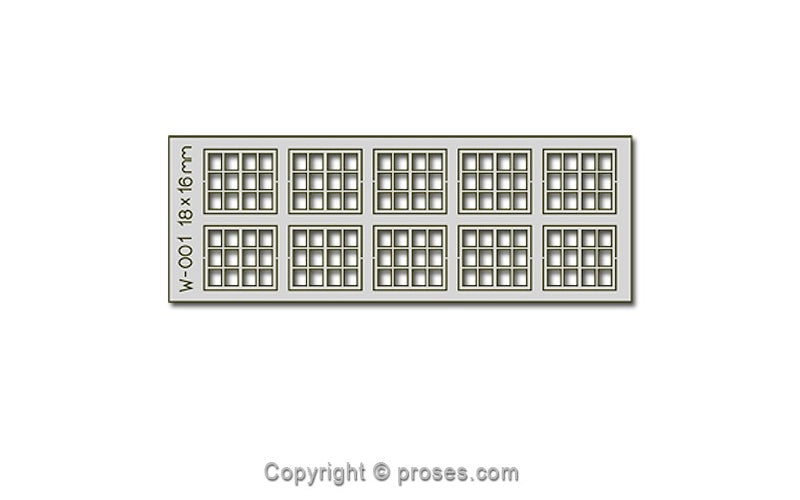 Proses W-001 Laser-Cut Doors Windows Structures HO/OO Scale