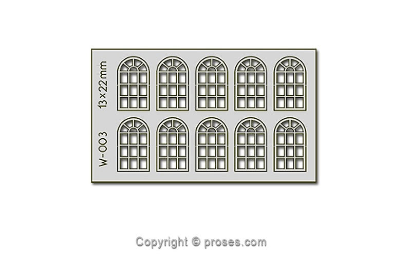 Proses W-003 Laser-Cut Doors Windows Structures HO/OO Scale