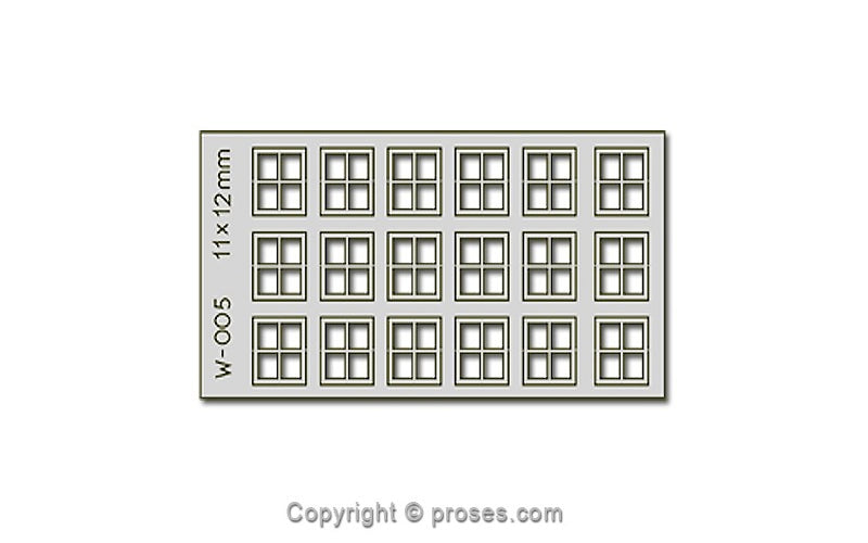 Proses W-005 Laser-Cut Doors Windows Structures HO/OO Scale