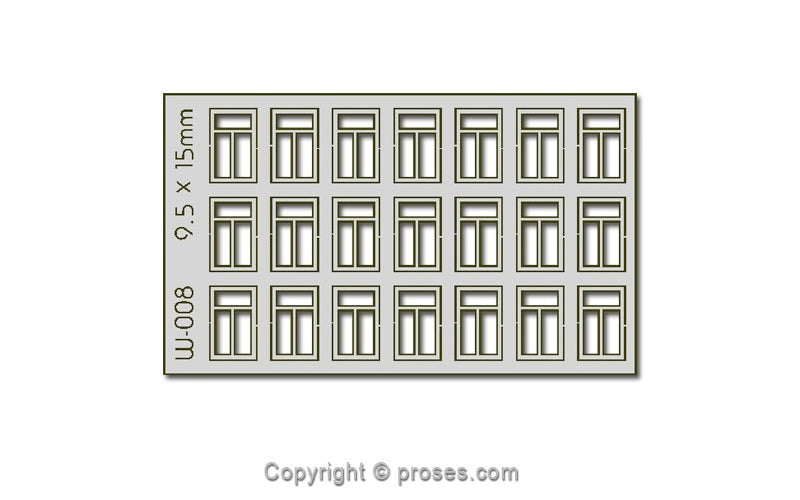 Proses W-008 Laser-Cut Doors Windows Structures HO/OO Scale