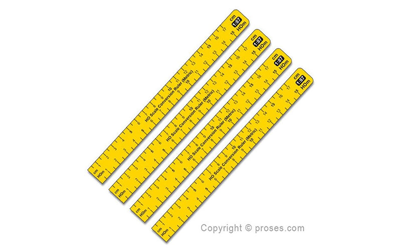Proses PPR-CR-87M HO Scale Conversion Ruler (Metric)
