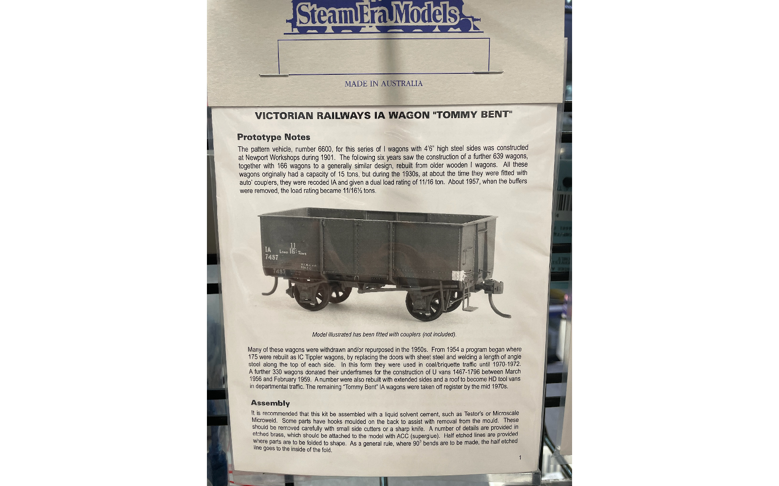 Steam Era Models R24 I/IA Open Wagon "Tommy Bent" Kit HO Scale
