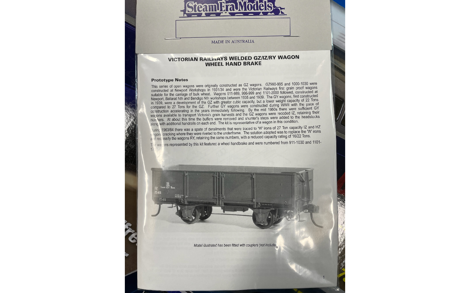Steam Era Models R29W Welded IZ/RY Open Wagon Kit HO Scale
