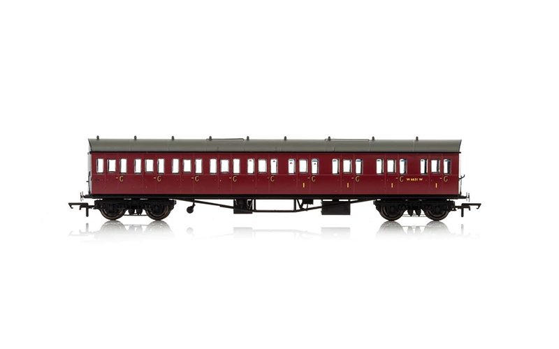 Hornby R4879A BR Collett 57' Bow Ended E131 Nine Compartment Composite (Right Hand) W6242W Era 4 OO Scale