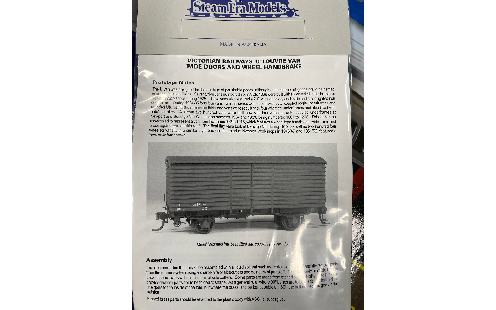 Steam Era Models R4W U Louvre Van Kit HO Scale