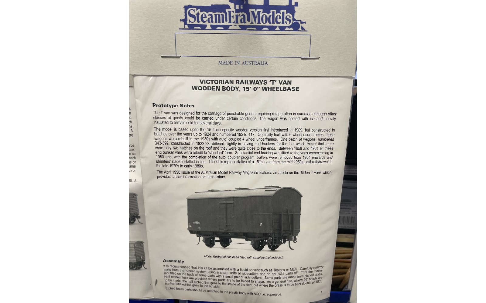 Steam Era Models R5 T Iced Van Kit HO Scale