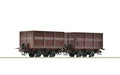 Roco 34499 2 Piece Set: Side Tipping Wagons HOe Scale