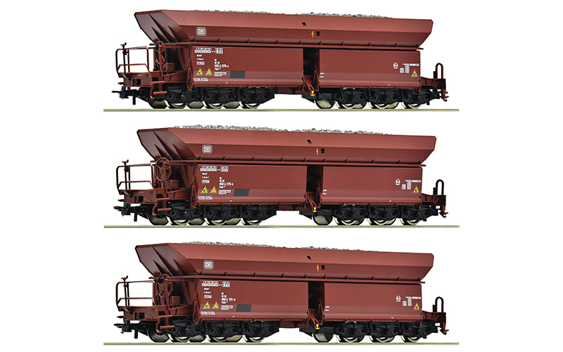 Roco 77030 3 Piece Set (1): Ore Wagons DB HO Scale