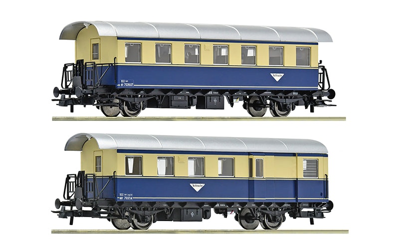 Roco 6200081 2 Piece Set: Ribbed Coaches ÖBB HO Scale