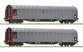 Roco 6600159 2 Piece Set: Sliding Tarpaulin Wagons CD Cargo HO Scale
