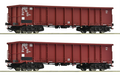 Roco 6680016 2 Piece Set: Open Goods Wagons DB TT Scale