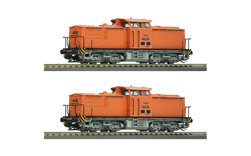 Roco 7380011 2 Piece Set: Diesel Locomotives 111 018-8 and 111 019-6 DR TT Scale