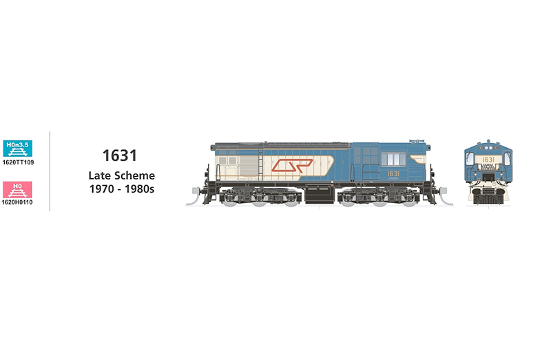 SDS Queensland Railway 1620 Class Locomotive HO / HOn3½ Scale