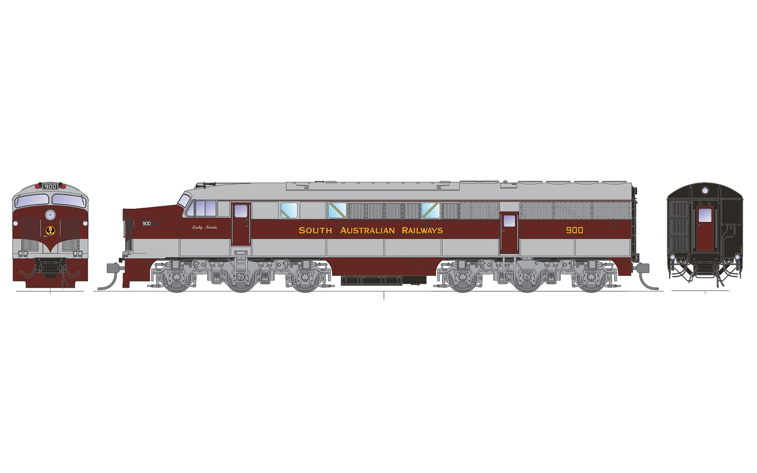 SDS SAR 900 Class HO Scale