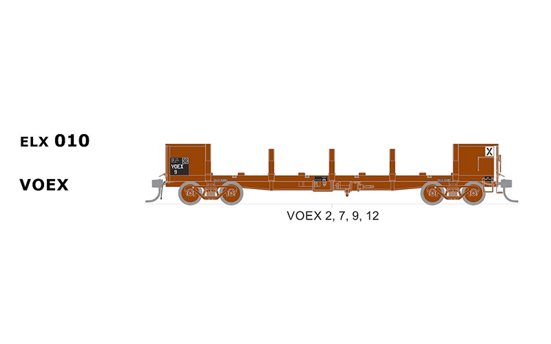 SDS ELX010 VOEX Bulkhead Wagon 4-Pack HO Scale
