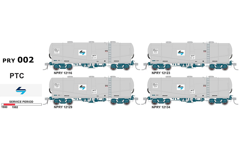 SDS NPRY / NPRF Cement Wagons PRY 002 PTC Early 80s HO Scale