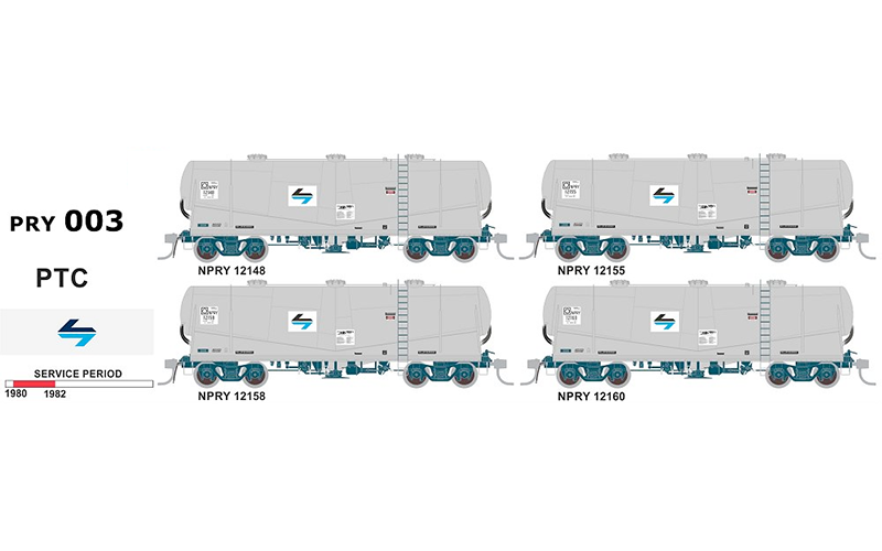 SDS NPRY / NPRF Cement Wagons PRY 003 PTC Early 80s HO Scale