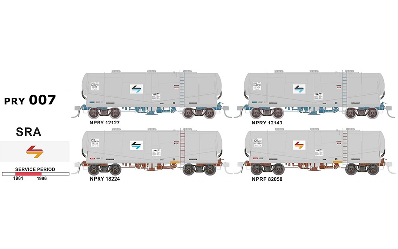 SDS NPRY / NPRF Cement Wagons PRY 007 SRA 80s to Mid 90s HO Scale