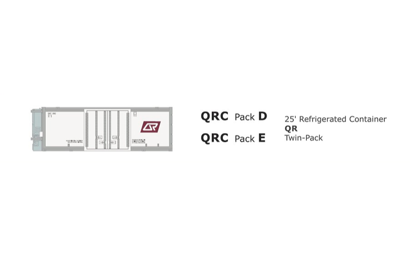 SDS RC011 25' RACE Container QRC Pack E Twin Pack HO Scale
