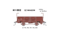 SDS RY 002 IZ Wagon 1950s- w/ Buffers 5-Pack HO Scale