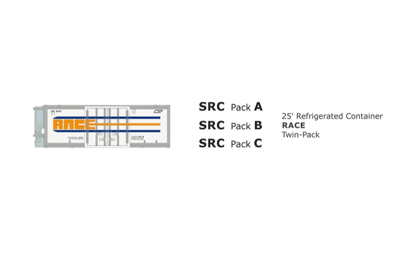 SDS RC006 25' RACE Container SRC Pack C Twin Pack HO Scale