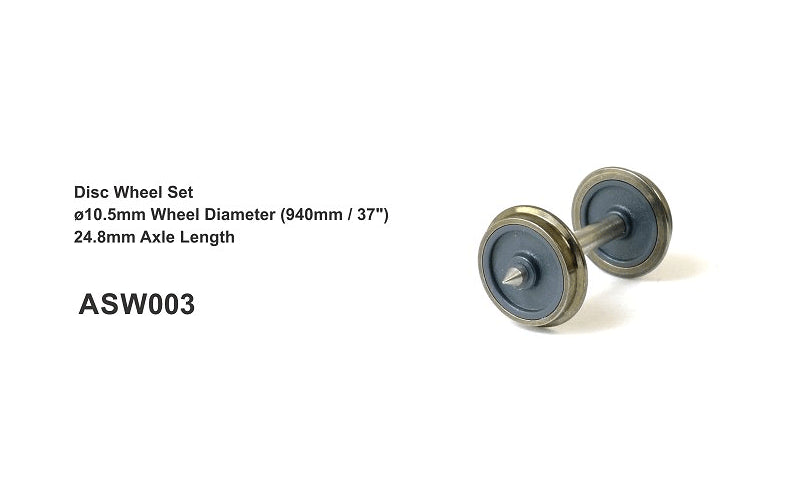 SDS ASW 003 Disc Wheel Set 12 Axles HO Scale