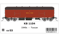 SDS Models NSWGR KB Mail Van KB 03 HO Scale