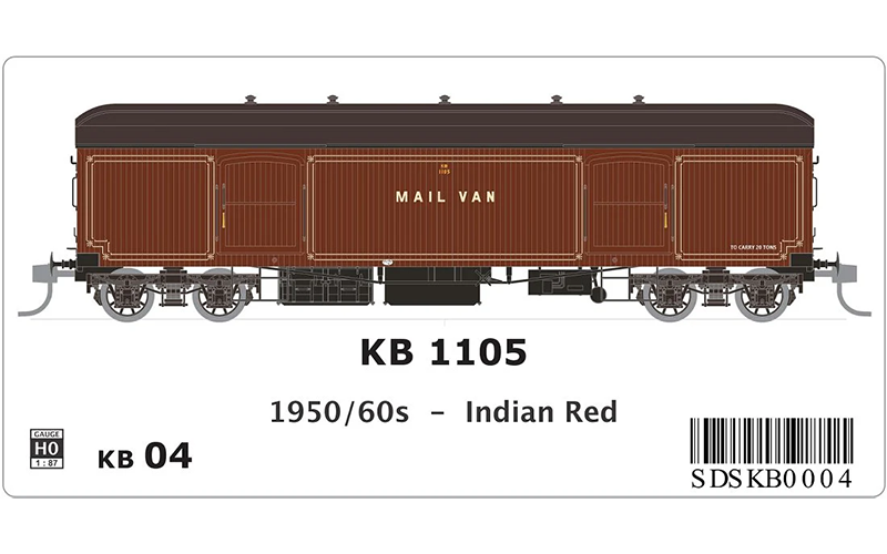 SDS Models NSWGR KB Mail Van KB 04 HO Scale