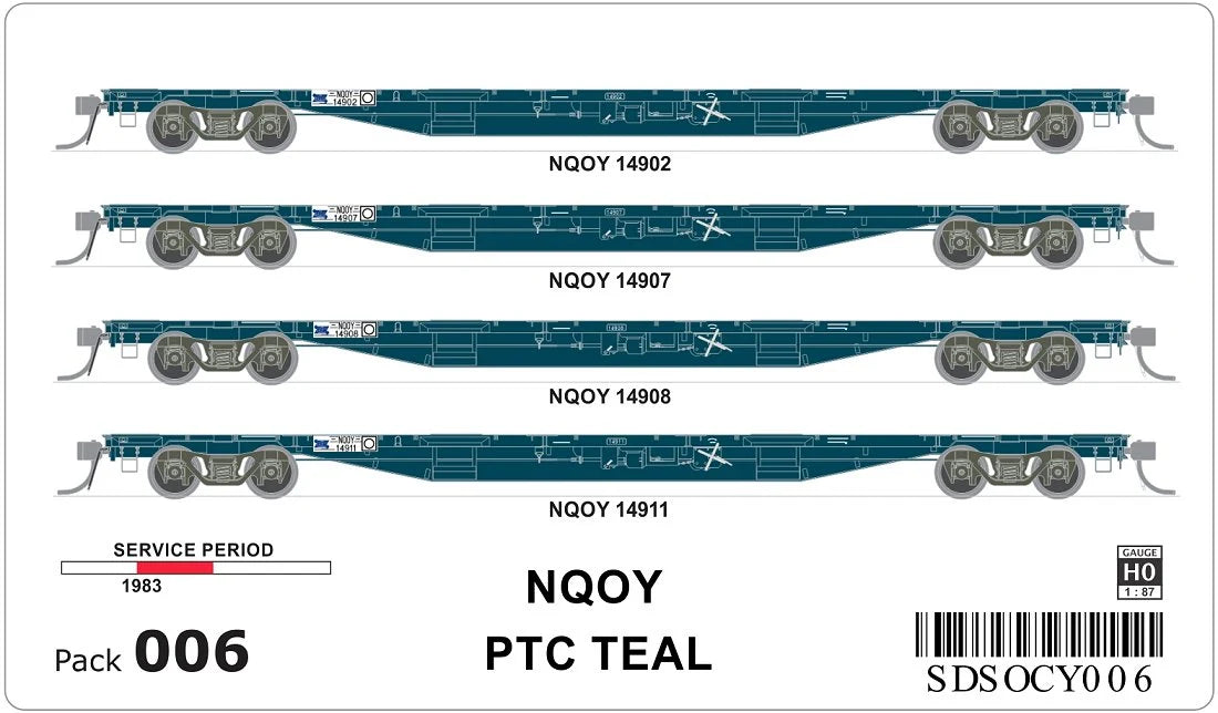SDS OCY 006 NQOY PTC Teal HO Scale