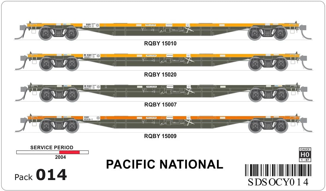 SDS OCY 014 RQBY Pacific National HO Scale
