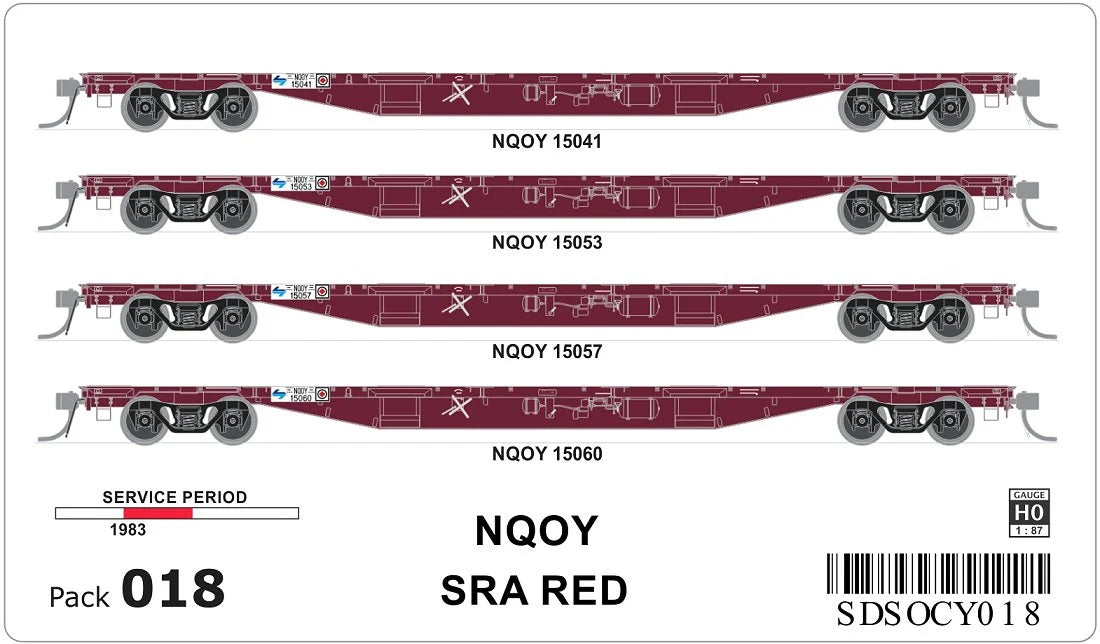SDS OCY 018 NQOY SRA Red HO Scale