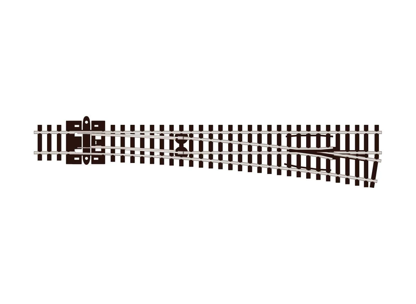Peco Streamline SL-388 Right Hand Turnout Large Radius Code 80 N Scale