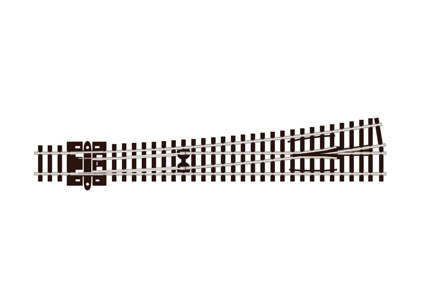 Peco Streamline SL-389 Left Hand Turnout Large Radius Code 80 N Scale