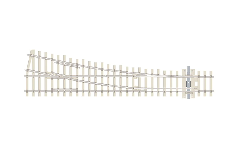 Peco Streamline SL-E1095 Right Hand Turnout Medium Radius Concrete Code 75 OO/HO Scale