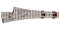 Peco Streamline SL-E199 3 Way Asymmetric Turnout Medium Radius Code 75 HO/OO Scalev