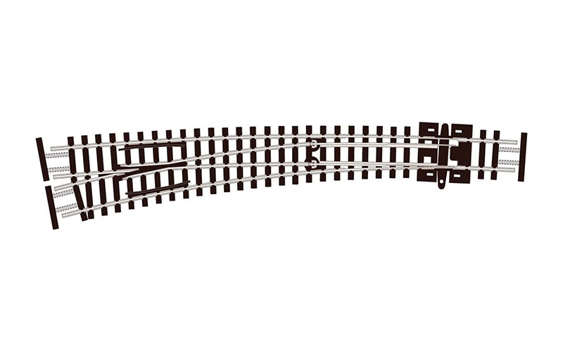 Peco Streamline SL-E387F Left Hand Curved Turnout Large Radius Code 55 N Scale