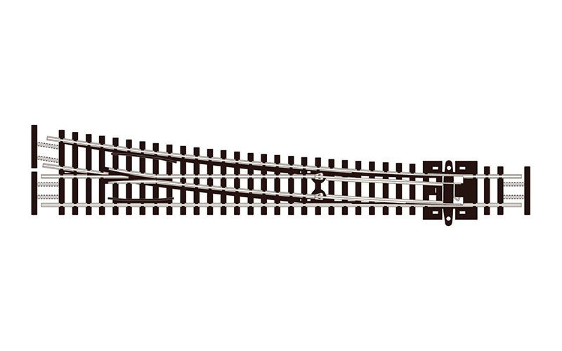 Peco Streamline SL-E388 Right Hand Turnout Large Radius Code 80 N Scale