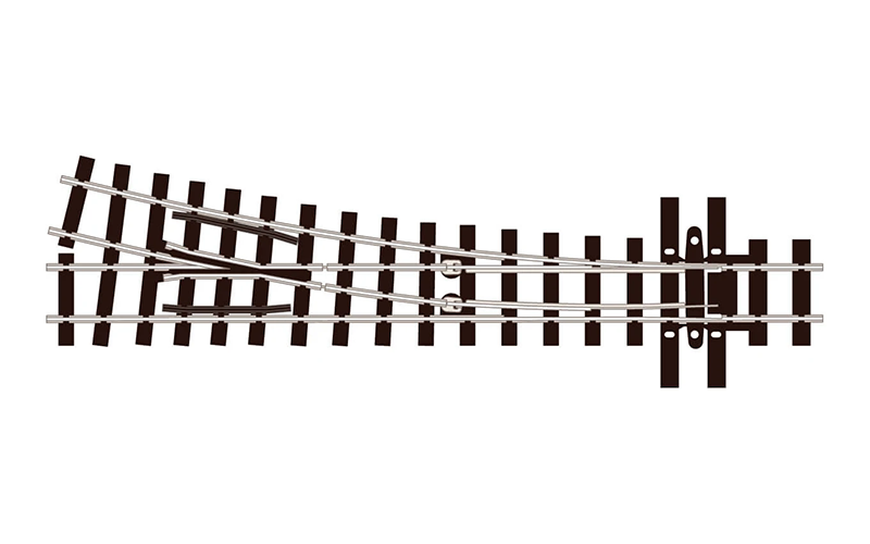 Peco Streamline SL-E495 Right Hand Turnout (Mainline Sleepers) Medium Radius Code 80 OO9 Scale