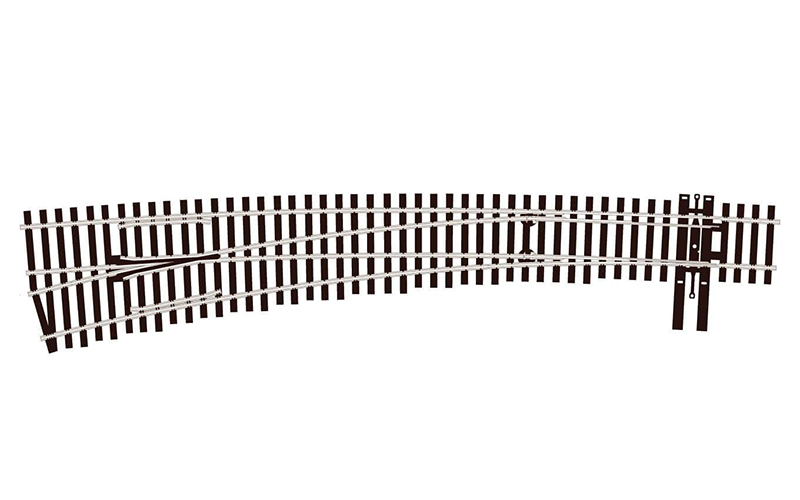 Peco Streamline SL-E8377 Left Hand Curved Turnout 7th Radius Code 83 OO/HO Scale