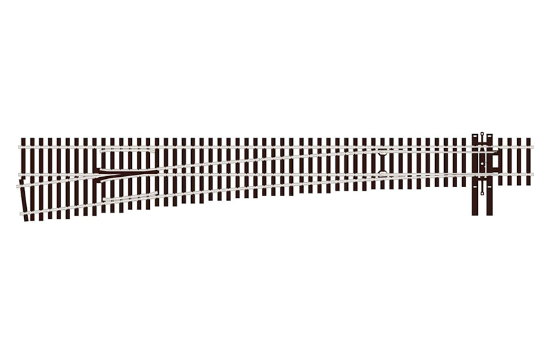 Peco Streamline SL-E8382 Left Hand Turnout 8th Radius Code 83 OO/HO Scale