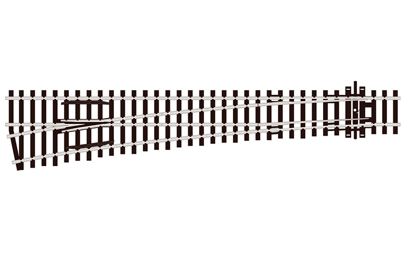 Peco Streamline SL-E89 Left Hand Turnout Large Radius Code 100 OO/HO Scale