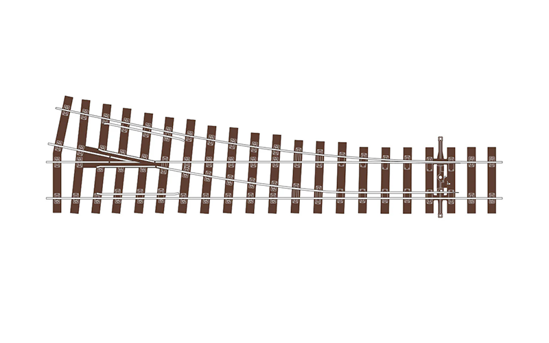 Peco Streamline SL-U1195 Bullhead Right Hand Turnout Medium Radius Code 75 OO/HO Scale