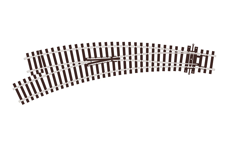 Peco Streamline SL-U77 Left Hand Curved Turnout Small Radius Code 100 OO/HO Scale
