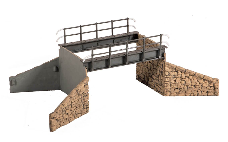 Peco Wills Kits SS28 Occupational Bridge (Single Track) w/ Stone Abutments OO/HO Scale