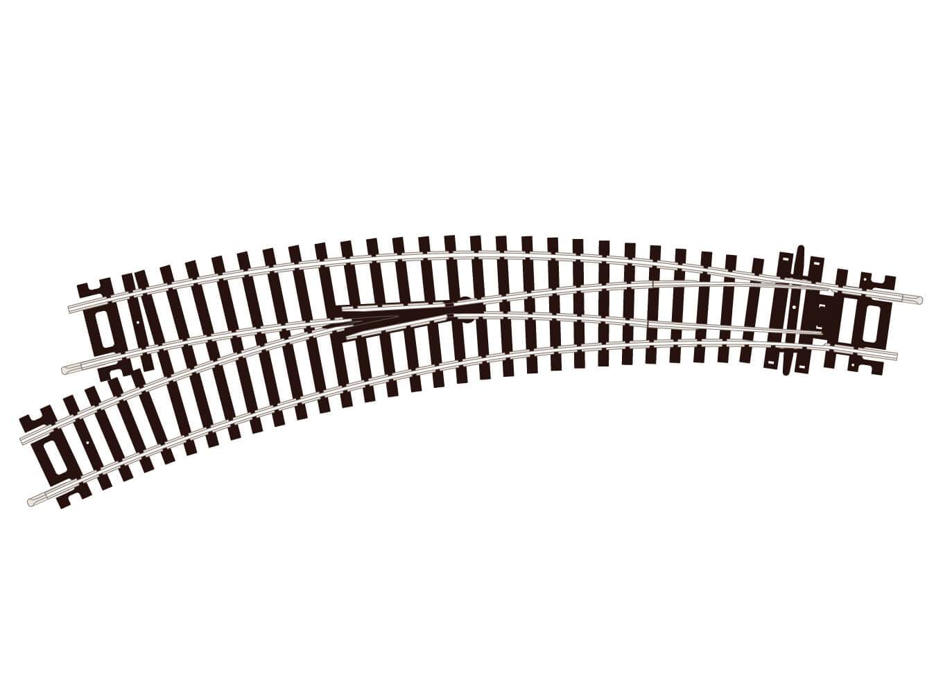 Peco Setrack ST-245 Left Hand Curved Turnout Code 100 OO/HO Scale