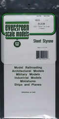 Evergreen Scale Models 9009 I-3 Plain .005" Thick (.13mm) 3 Sheets Polystyrene Sheet