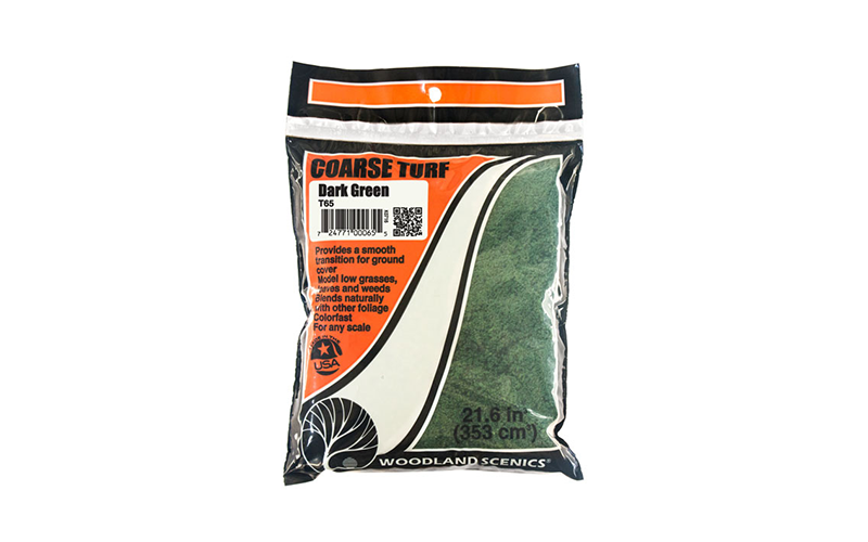 Woodland Scenics T65 Coarse Turf Dark Green