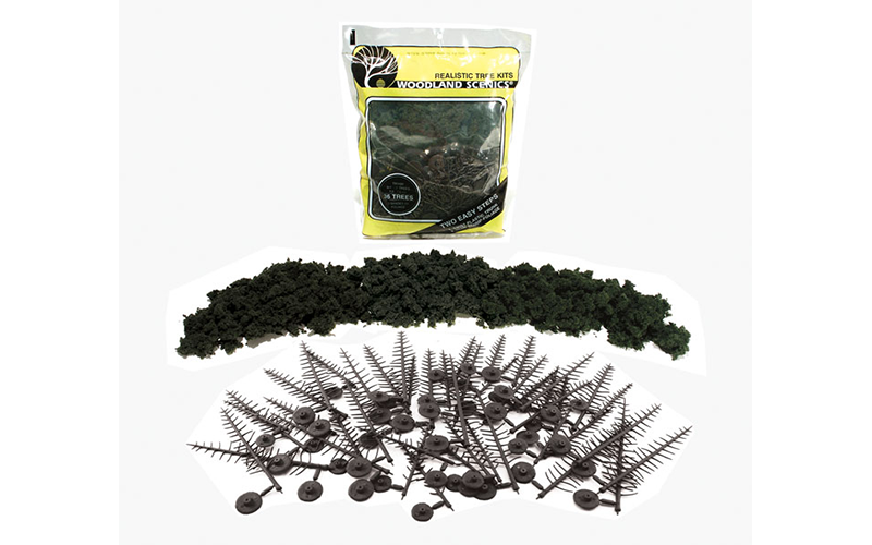 Woodland Scenics TR1113 Realistic Tree Kit 24 Pines Forest Green