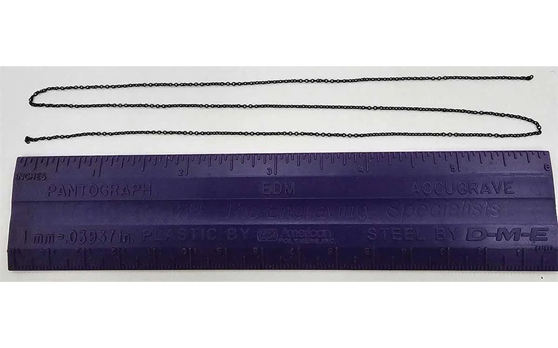 Tichy Train Group #8335 Blackened Brass Chain 32 Links Per Inch 18" 45.7cm Length