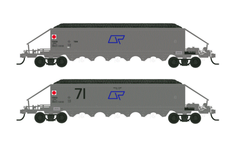Southern Rail Models QR VAK & VGK Coal & Wheat Hoppers HO/HOn3½ Scale